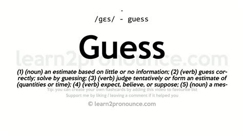 the definition of guess.